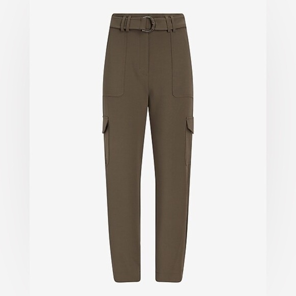 Express Super High Waisted Belted Cargo Pant - Picture 10 of 16